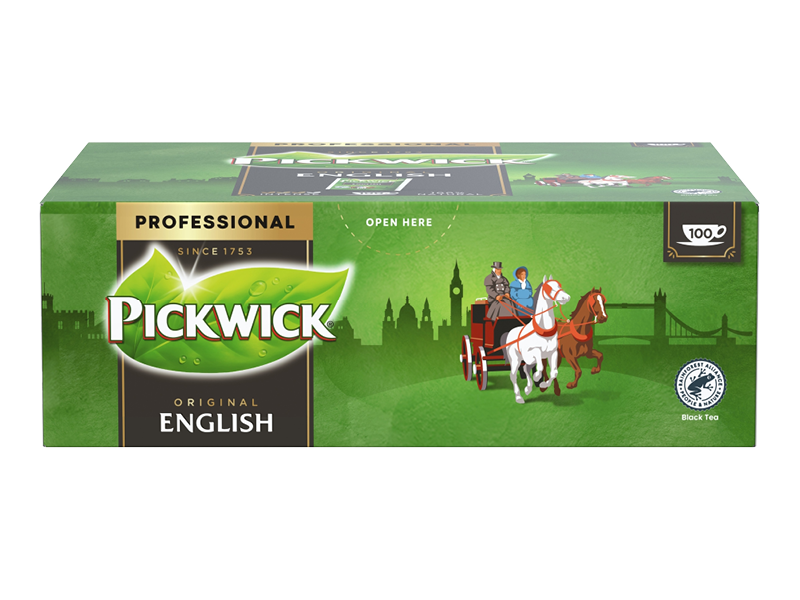 Pickwick English - černý čaj, 100 x 2g x 6 - naležato