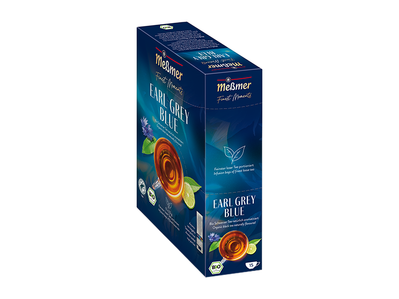 Meßmer Finest Moments, Earl Grey Blue - černý čaj, 15 x 2,5g x 5 - right