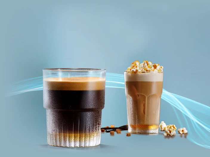 Dva ledové kávové nápoje Cafitesse.